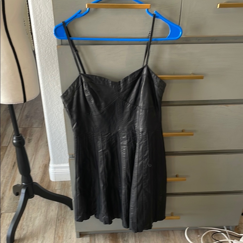 Free People Black Slip Dress Spaghetti Strap Mini